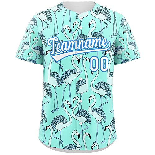 Custom Gradient Baseball Jersey Button Down Shirt Stitched/Printed Personalized Name Number Logo for Men Women Youth miniatura 1