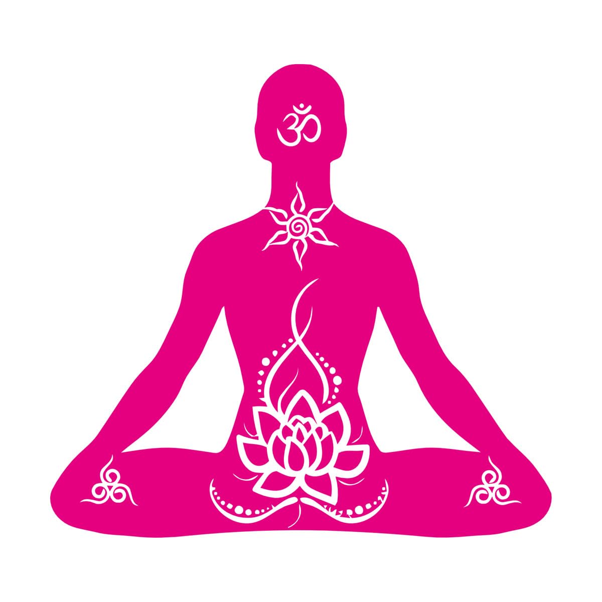 Vinyl Art Sticker Spa Yoga Zen Meditation Asana Relax 54x57.5cm It Won't Fall Off Large Rosered