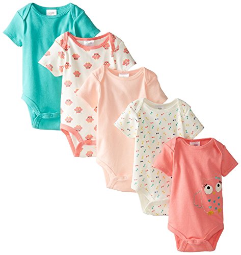 Baby Gear Baby-Girls Newborn 5 Pack Grow with Me Bodysuits