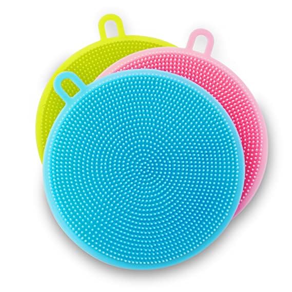 Silicone Vessel WASH Round Cleaning Brush, 3 Pack, Multi Color (B0D2VDX11Y) Amazon Price History, Amazon Price Tracker