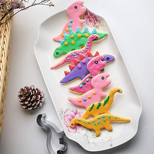 8 Emporte-pièces Dinosaures – Acier Inoxydable – Pour Biscuits, Pâte à Sucre, Pâtisserie – Fête Dino
