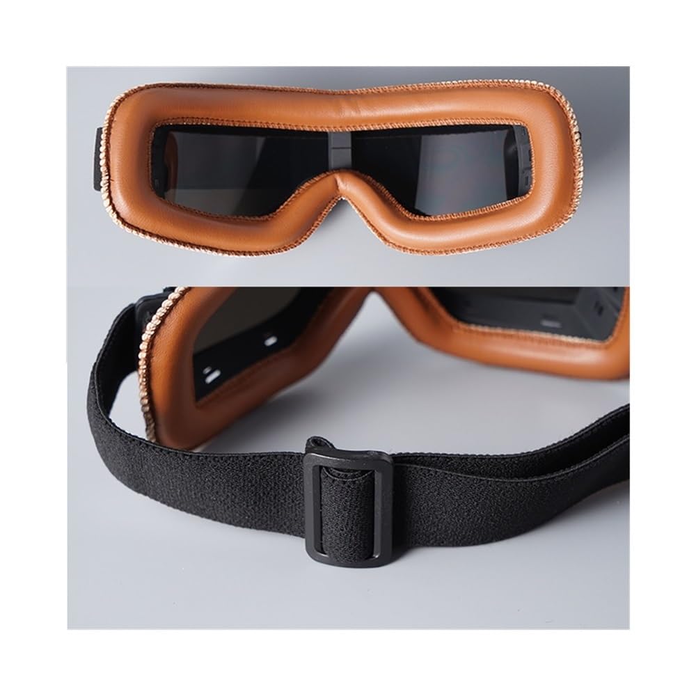 Gogle motocyklowe do quadów, okulary motocrossowe, okulary ochronne, okulary narciarskie, okulary motocyklowe retro, okulary przeciwmgielne, ciepłe, okulary do kasku, okulary do jazdy (kolor: G)