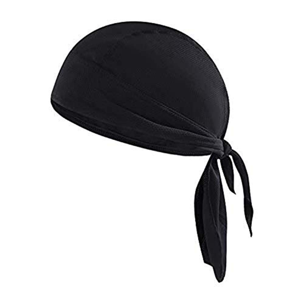 Ipenny Unisex Black Quickly Dry Breathable Cotton Cycling Running Hat Sun Uv Protection Pirate Hat Sports Headwear Bandana Cap Under Helmet Hat Skull Cap Motorcycle Beanie