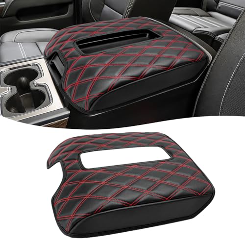 Cocoa Leather Wide Top Console Armrest Cover For Chevy Silverado/GMC Sierra 2014-2018