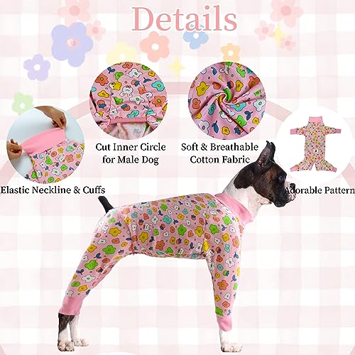 Image of Recovery Suit for Large Dogs After Surgery, Abdominal Wounds Protector Surgical Dog Calm Shirt, Medium Dog Pajamas Onesie Pullover Bodysuit for Shedding Allergy Anti Licking, Cone E-Collar Alternative