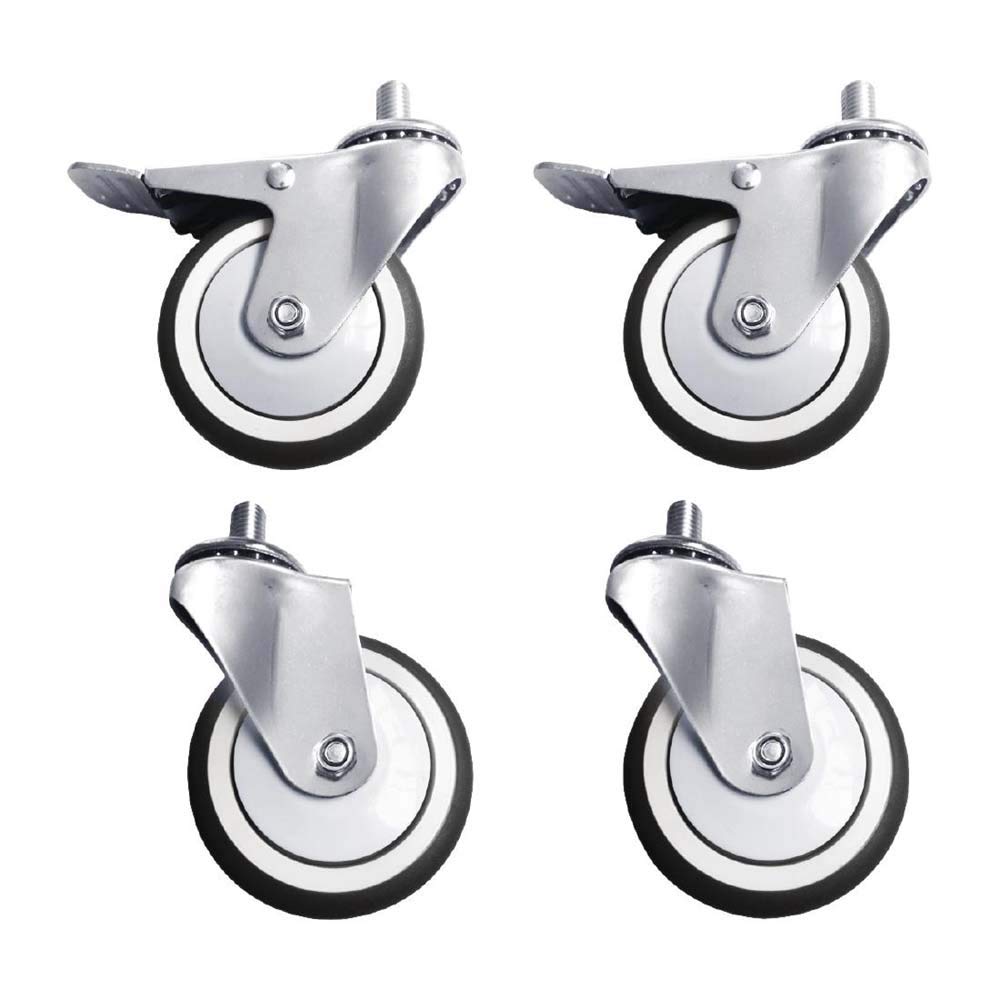 Buffalo AJ379 Lot de 4 roulettes de rechange en caoutchouc pour grille DR826 35 x 120 x 120 mm