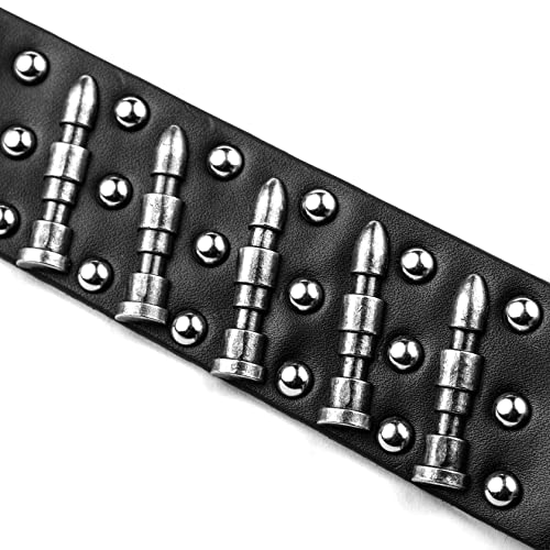 Eigso Retro Punk Cuff Bracelet For Man Woman Classic Vintage Leather Rivets Wristband For Men Women #TOP3