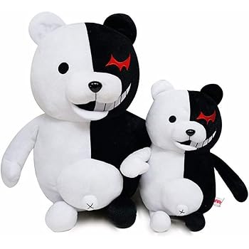 Amazon.com: JackFum Monokuma Oso Negro Blanco Oso Peluche Peluche Muñeca Anime Danganronpa Cosplay - 25/16.9 in: Home \u0026 Kitchen