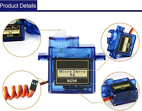 Image of REES52 10x Pcs SG90 Micro Servo Motor 9G RC Robot Helicopter Airplane Boat Controls