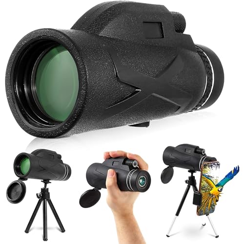 80x100 FullHD Monoküler Dürbün, 52 mm Objektif Lens, 10 Km Görüş, Gece Görüşü, Tripod ve Telefon Tutucu