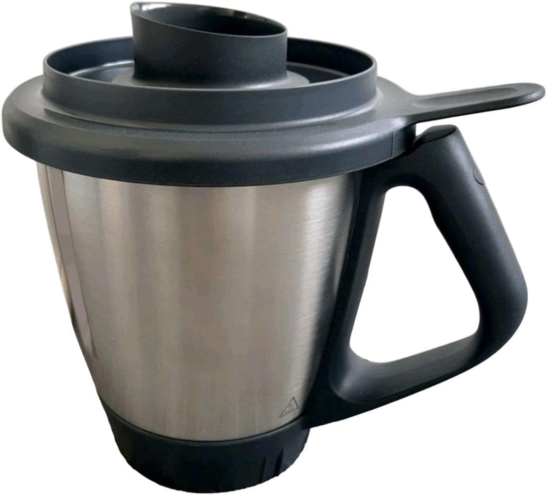 Oryginalny garnek do miksowania Thermomix TM6 w komplecie z nóżką, pokrywką, nożem i kubkiem z miarką – Vorwerk zestaw garnków do TM6