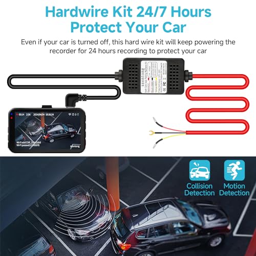 Dash Cam Hardwire Kit, Acc Hardwire Kit for Dash Camera Type C 3-Lead Hard Wire Kit 12V-24V to 5V USB-C Hard Wire Kit w/Low Voltage Protection 13ft Charger Power Cord for GPS Radar Detectors and More by ssontong - Image 6