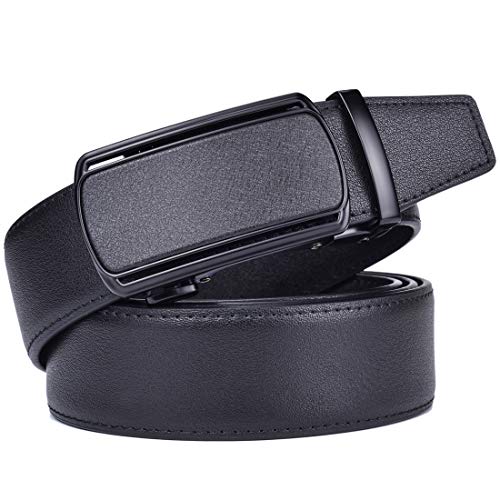 Image of Men Belts Leather Male Slide Ratchet Work Dress Strap w Interchangeable Buckle Beltox