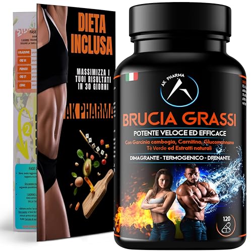 Brucia Grassi Potente Con Glucomannano, Carnitina, Bromelina E Tè Verde – 120 Capsule, Integratore Drenante Per Uomo E Donna, Made In Italy - 4