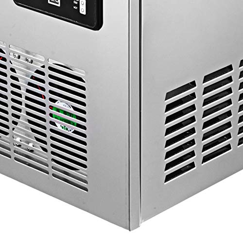 SHKUU 50KG Kommerzielle Eismaschine 110LBS Eiswürfelmaschine Maschine Digitale Steuerung Kühlung für Bar Home… – Bild 8