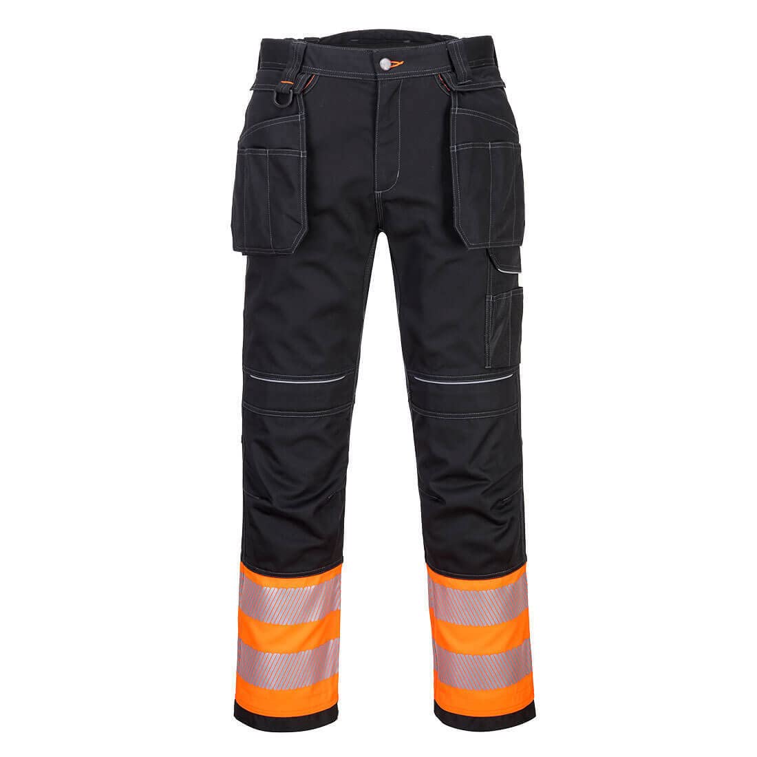 Portwest - Pantalon de Travail Holster Haute visibilité de Classe 1 PW3 42 - Orange/Noir