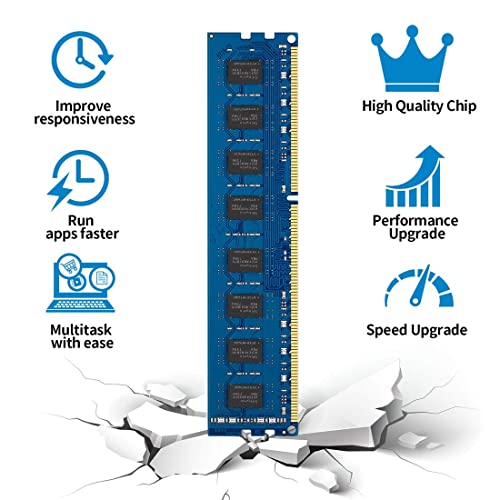 Image of 32GB DDR3 RAM 4X8GB PC3-12800U DDR3-1600 UDIMM 2Rx8 DIMM RAM DDR3 8GB 1600MHz SDRAM 240-Pin 1.5V CL11 Non-ECC Desktop PC Memory Kit