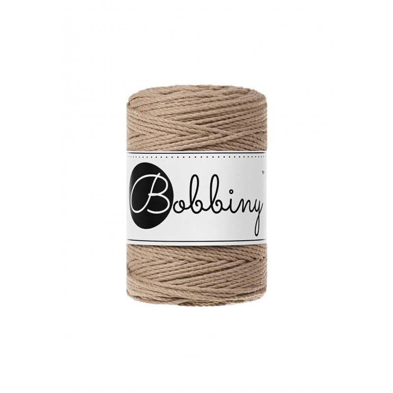 Bobbiny Corde Macramé Torsadée Baby 1,5mm (Sand) 100m