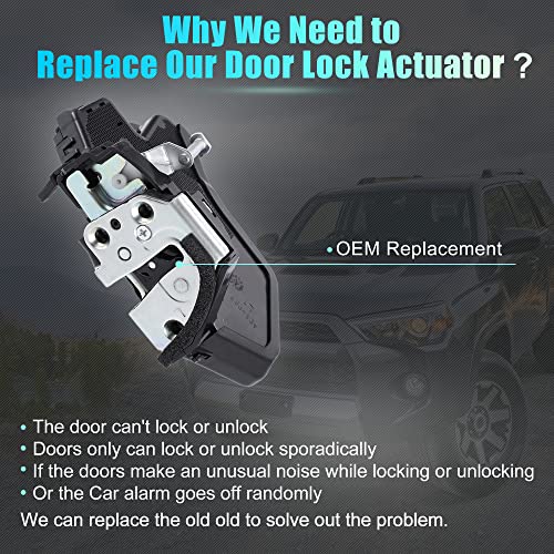 Image of X AUTOHAUX Power Door Lock Actuator Motor Rear Left Driver Side for Toyota 4Runner 2003-2009 69060-60091
