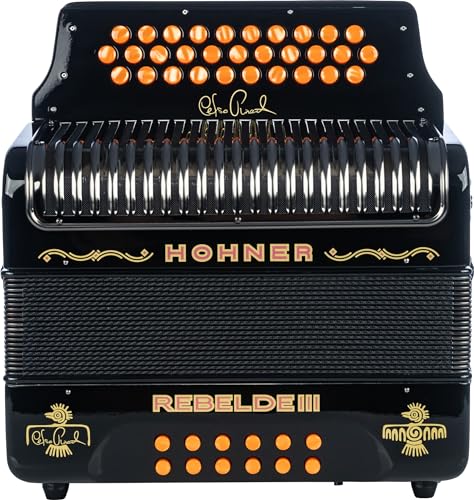 Hohner Limited Edition Corona Rebelde III GCF Accordion - Black (REBIII)