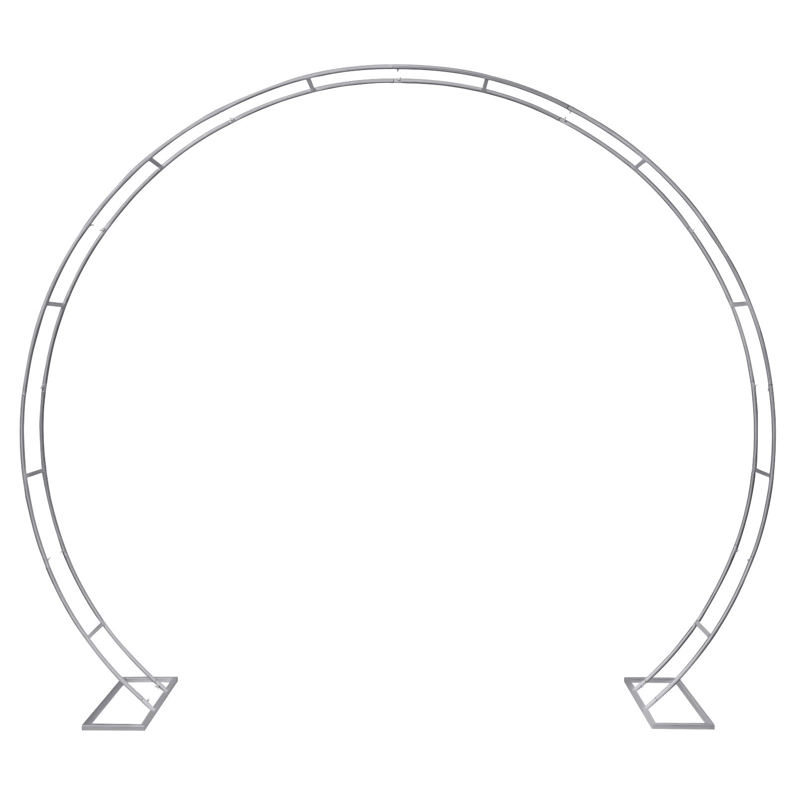 Ślubny łuk metalowy 275 x 240 cm, łuk ogrodowy, na wesele, tło, stojący, okrągły, na urodziny, imprezę, Boże Narodzenie, wesele