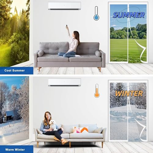 Rideau thermique isolant contre les courants d'air de porte