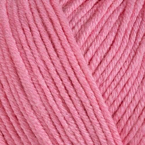 Image of Baby Cotton Blend Yarn - Soft Sport Weight Yarn for Crochet & Amigurumi - 50g /180yds - 60% Cotton 40% Acrylic - Ideal for Baby & Knitting Proj.(Muted Pink, 1 Ball)