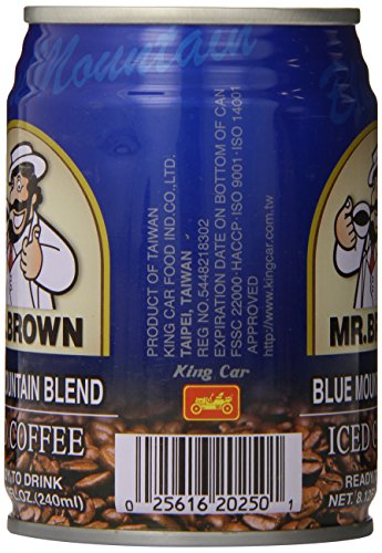 Mr. Brown Iced Coffee, Blue Mountain, 8.12 Ounce (Pack of 24)