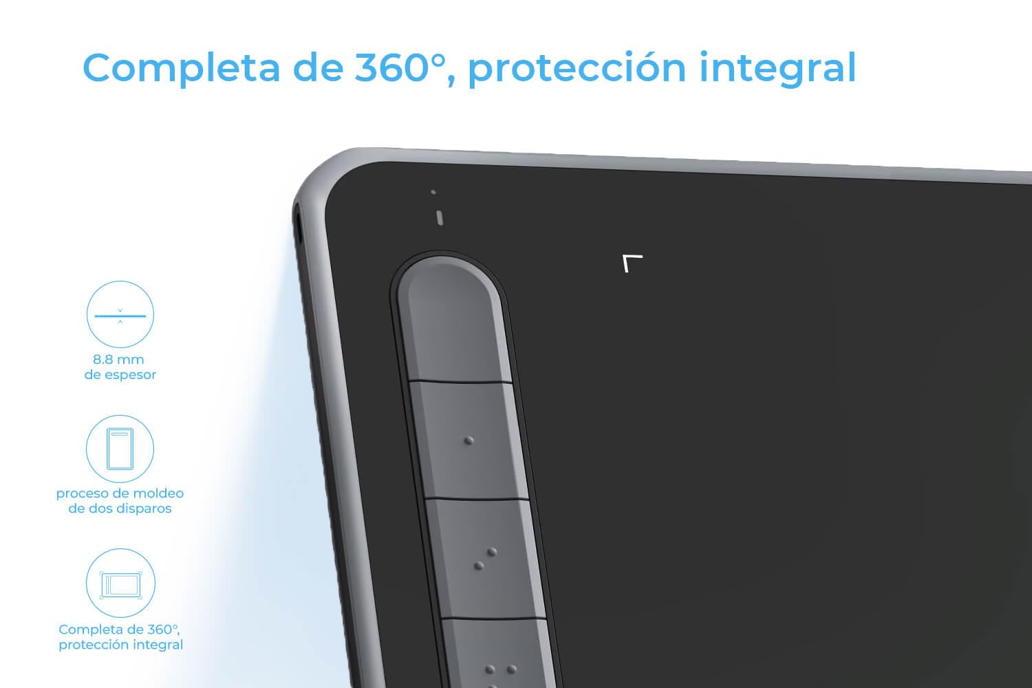 XP-PEN Deco LW Tableta Gráfica Dibujo Digital Inalámbrica con Lápiz X3 | Tableta Digitalizadora Portátil Compatible con Windows, Mac, Android, Chrome OS y Linux, Negro