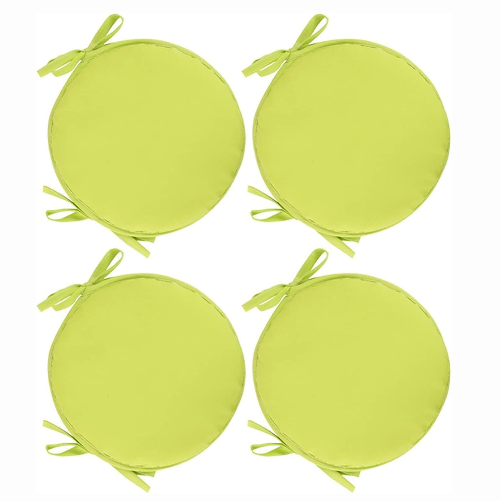 PIPOEI Round Bistro Chair Cushions Set of 2/4/6, Chair Pads with Seat Ties – 38cm, Soft Indoor Outdoor Chair Cushion Or Home Office And Patio Garden Furniture Decoration B-14