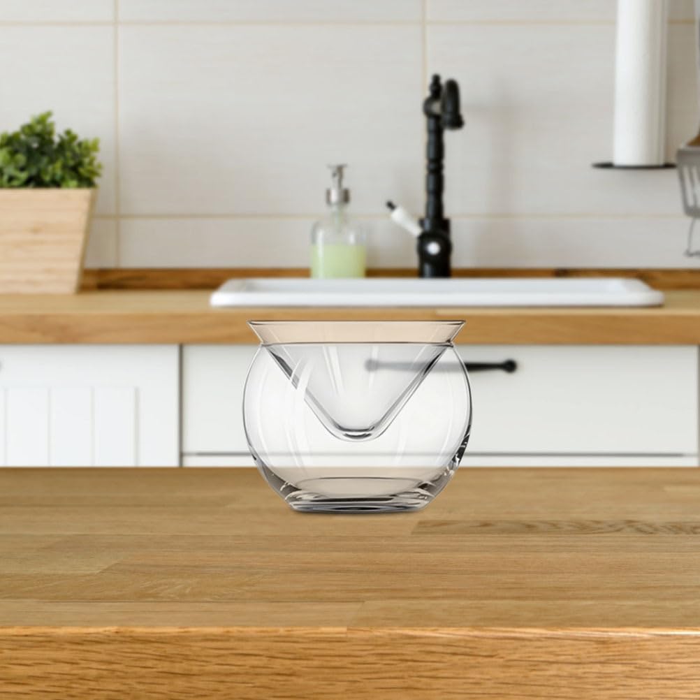 Alipis Kaviar Kühler Set Glas Schüssel Mit Eishalter Für Servierschale Vorspeisen Salate Obst Und Desserts Praktisch Und Dekorativ Für Küche Und Haushalt
