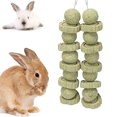 XIAO MO GU Rabbit Chew Toys,Small Animal Chew Treat -Rabbit Small Animal Boredom Breaker Natural Treat Apple Wood Grass Cake for Syrian Squirrel Parrot Chinchillas Gerbils Rats Molar Playing