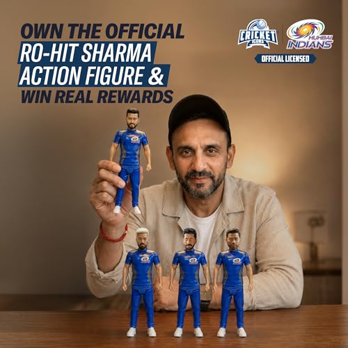 Image of Action Figure, IPL Edition, 7 Inch Rohit Sharma | 360 Rotatable Head, For Fans & Collectors, Cricket Player
