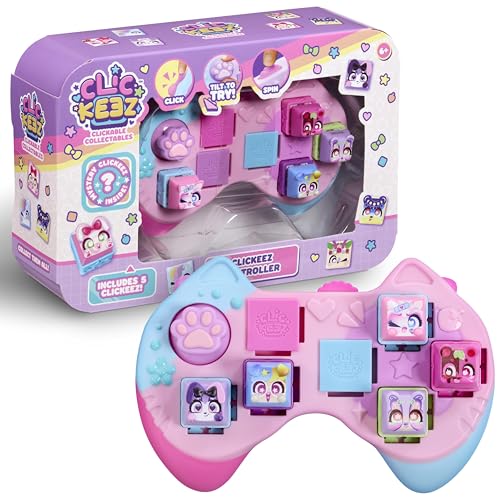 Clickeez: Clickee Controller | Includes 5 Clickable Keyboard Collectibles! | 70 Characters To Find Cute Themes & Rare Surprises | Girls Gifts and Collectables Ages 6+ Pink