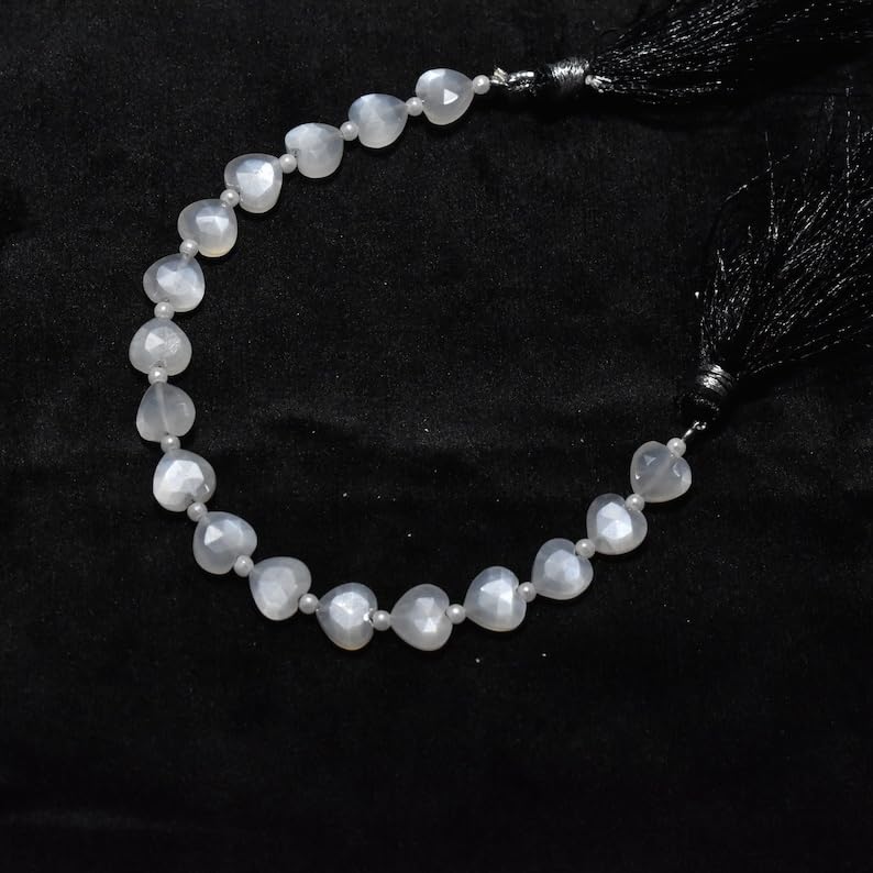 Pierre de lune blanche perles facettées de 8mm pour façonner un bracelet cadeau unique - 4