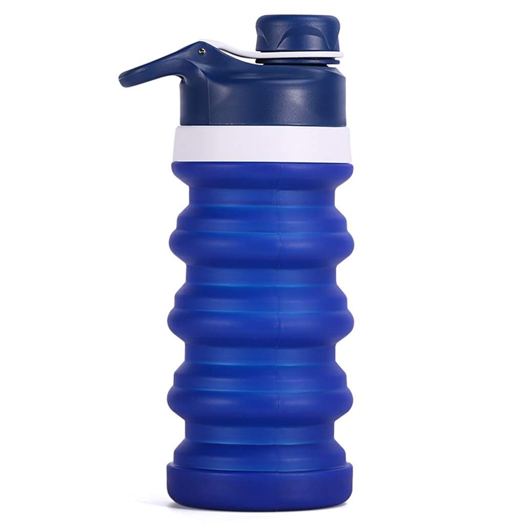 Bottiglia d'Acqua Pieghevole, 500ml Resistente al Calore con Gancio Usato for Viaggi All'aperto (3 Colori)