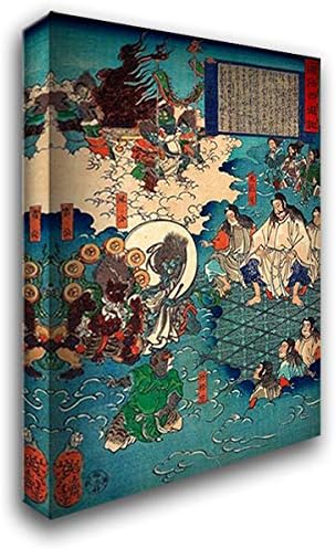 A Scene of Journey to The West 18x24 Gallery Wrapped Stretched Canvas Art by Tsukioka Yoshitoshi