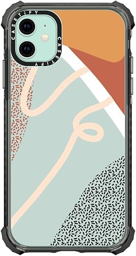 Miniatura 6 de CASETiFY Ultra Impact - Carcasa para iPhone 11, diseño abstracto y moderno, color negro