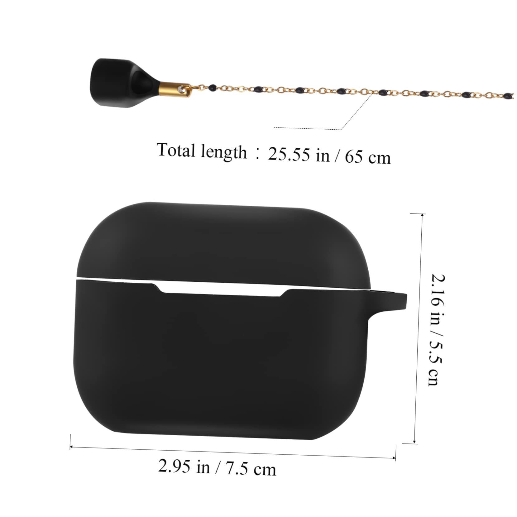 Gatuida 5piezas Estuche De Silicona para Auriculares Cadena Antipérdida Accesorio De Protección Flexible y Diseño Portátil Compatible Pro