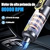botatio Aspirador de Mano, 17000Pa Aspirador Sin Cable Potente, Descarga de Polvo con un Solo Toque, Motor Sin Escobillas, Ffunción 4 en 1 Aspirador Coche, con Pantalla HD e Iluminación LED, Amarillo #1