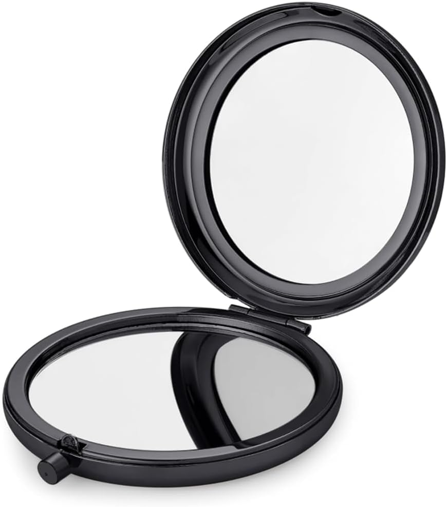 Pocket Mirror for Men and Women,Magnifying Compact Mirror for Purse - 1x/2x Magnification Small Travel Makeup Mirror,Double-Sided Mini Folding Mirror for Daily,Travel Essential
