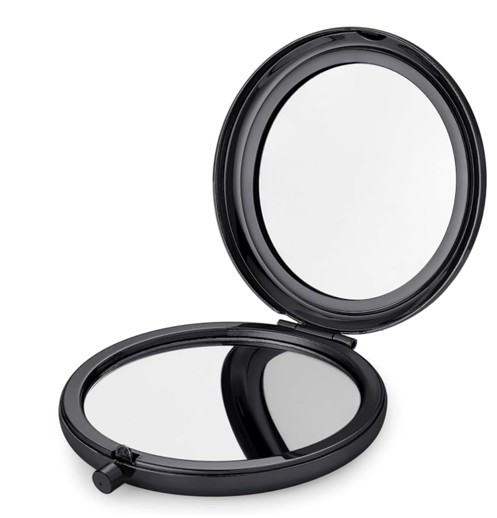 Pocket Mirror for Men and Women,Magnifying Compact Mirror for Purse - 1x/2x Magnification Small Travel Makeup Mirror,Double-Sided Mini Folding Mirror for Daily,Travel Essential