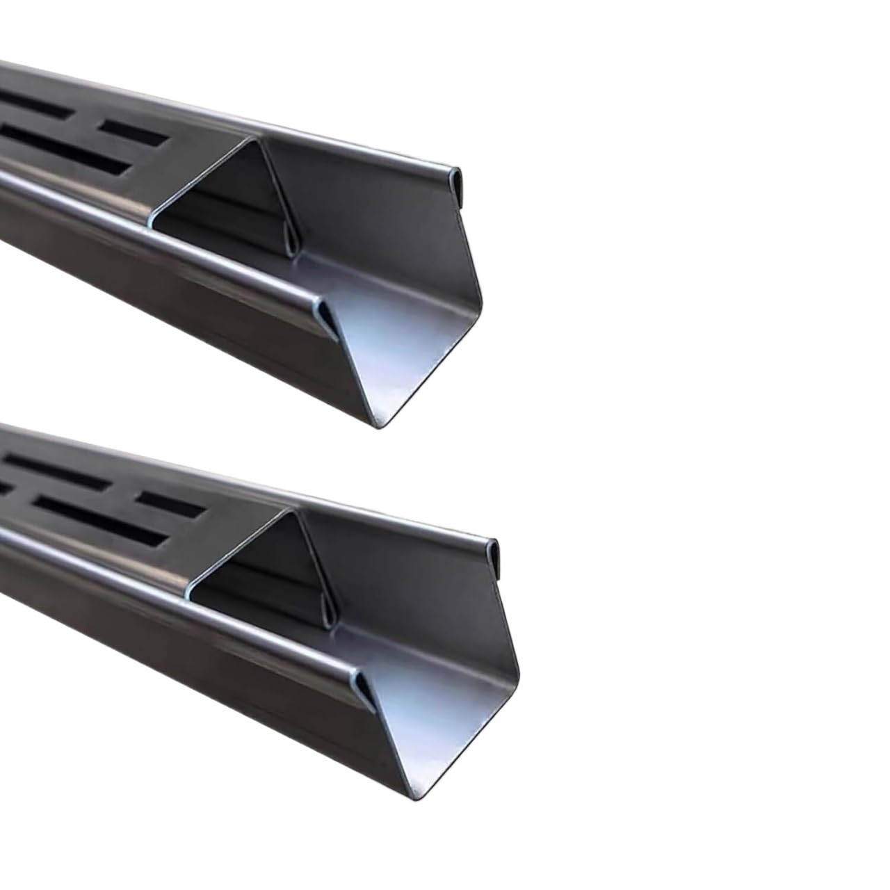Set of 2 SUS Drainage Trench Grate - Flush-Mounted Channel Drain(10x5cm)