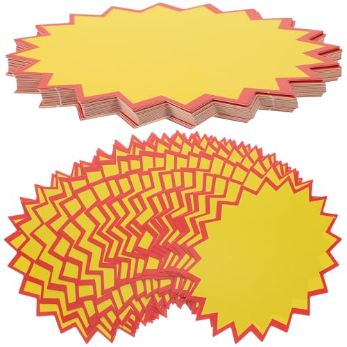 LAPYAPPE Etiquetas de Precio Pop Grandes 11x8 Cm, Cartón Resistente y Portátil, 100 Hojas para Señalización de Productos en Supermercado y Mercado, Etiquetas Publicitarias Venta Menor