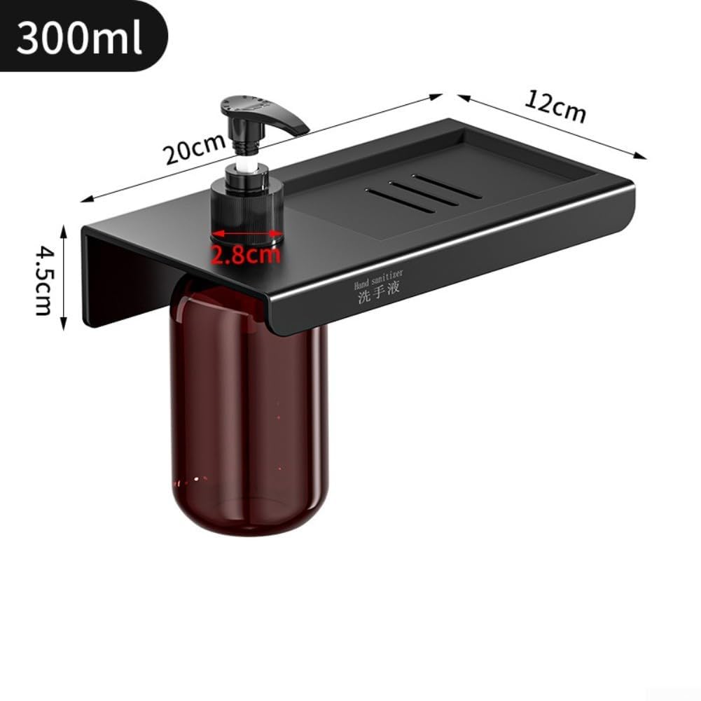 Dispensador de jabón de acero inoxidable montado en la pared con depósito de plástico transparente para facilitar el relleno, solución de almacenamiento duradera, diseño translúcido para controlar los