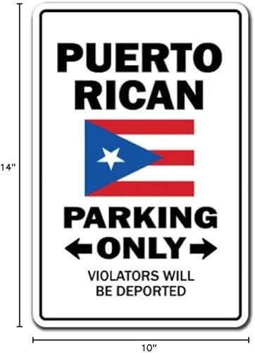 Miniatura 4 de PUERTO RICAN - Letrero de estacionamiento para vacaciones en Islas Vírgenes Puerto Rico para interiores y exteriores, letrero de plástico de 14