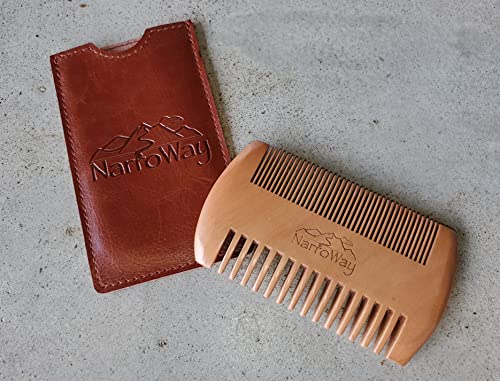 Narroway Wooden Beard Comb + Case