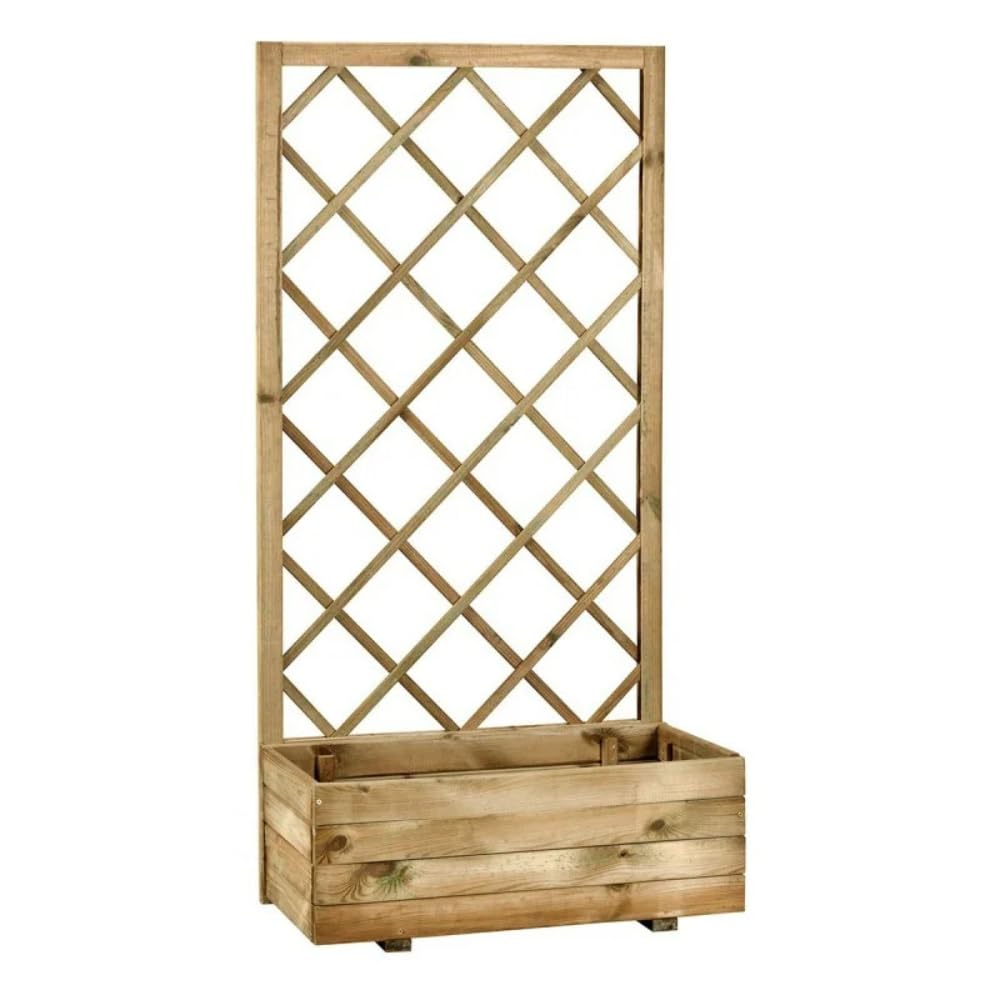 TheGoodGarden Fioriera Vaso con griglia Susy 70X35X H140 Cm fioriera in legno