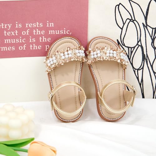 Image of GINFIVE Toddler Girls Sandals Little Girls Kids Summer Shoes Toddler Sandals
