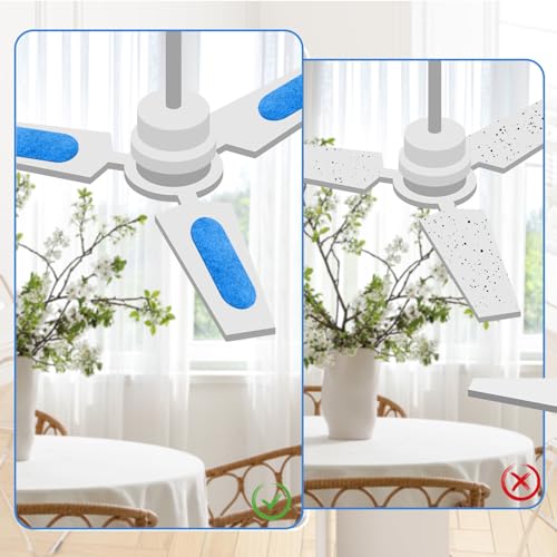 Image of Tuanse 20 Pack Ceiling Fan Filters for Blades, Activated Coconut Activated Zeolite Ceiling Fan Air Filter, Stick Air Filter Purifiers for Common Household Contaminants (Blue)